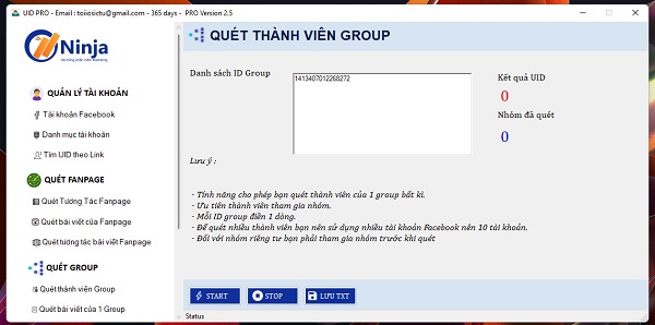 Quét thành viên nhóm