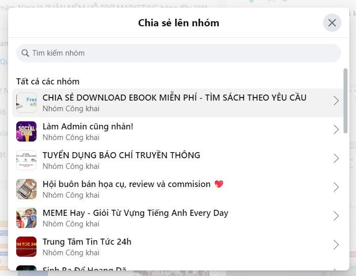 Chia sẻ lên nhóm