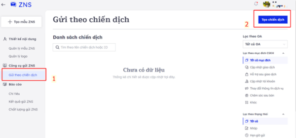 Tạo chiến dịch