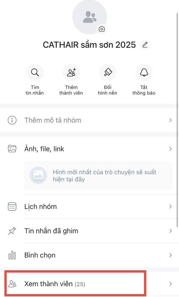 Xem thành viên