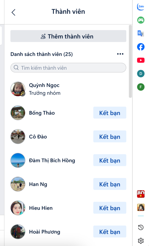 Chọn thành viên